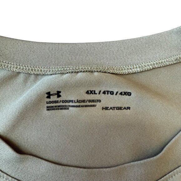 Under Armour  Tactical Tech T-Shirt Mens 4XL Loose HeatGear Short Sleeve Olive - Picture 4 of 4
